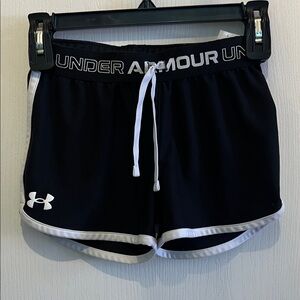 Under Armour Girl’s Black and White Athletic Shorts